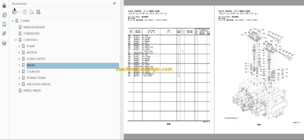 Hitachi ZX190W-5B Wheeled Excavator Parts Catalog & Equipment Components Parts Catalog