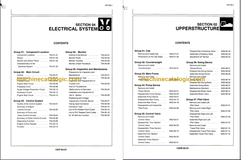 EX120-3 Technical and Workshop Manual