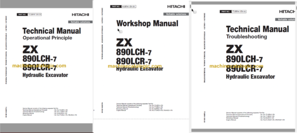 Hitachi ZX890LCH-7 ZX890LCR-7 Hydraulic Excavator Technical and Workshop Manual