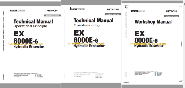 Hitachi EX8000E-6 Hydraulic Excavator Technical and Workshop Manual