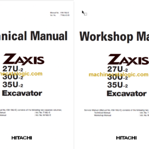 Hitachi ZX27U-2 ZX30U-2 ZX35U-2 Excavator Technical and Workshop Manual