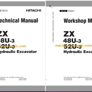 Hitachi ZX48U-3 ZX52U-3 Hydraulic Excavator Technical and Workshop Manual