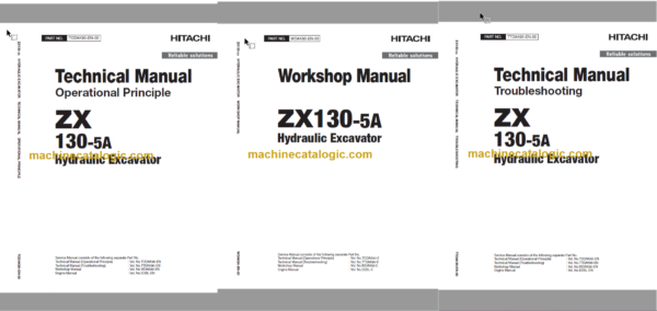 Hitachi ZX130-5A Hydraulic Excavator Technical and Workshop Manual