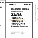 Hitachi ZX160LC-3 ZX180LC-3 ZX180LCN-3 Hydraulic Excavator Technical and Workshop Manual