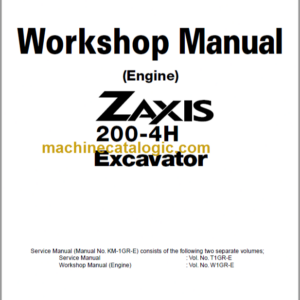 Hitachi ZX200-4H Excavator Service and Workshop Manual