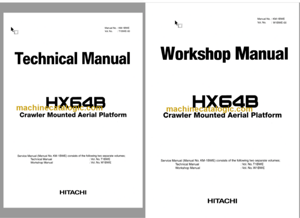 Hitachi HX64B Crawler Mounted Aerial Platform Technical and Workshop Manual