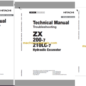 Hitachi ZX200-7 ZX210LC-7 Hydraulic Excavator Technical and Workshop Manual