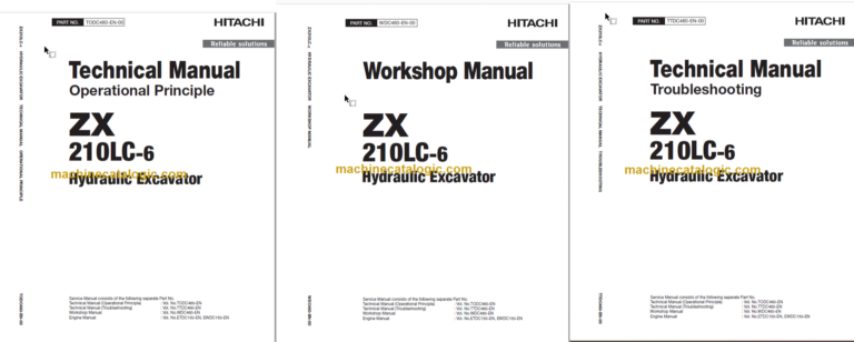 Hitachi ZX210LC-6 Hydraulic Excavator Technical and Workshop Manual