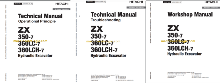 Hitachi ZX350-7 ZX360LC-7 ZX360LCH-7 Hydraulic Excavator Technical and Workshop Manual