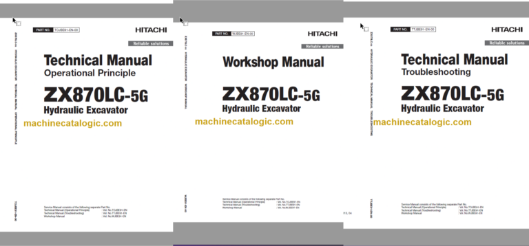 Hitachi ZX870LC-5G Hydraulic Excavator Technical and Workshop Manual
