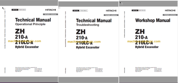 Hitachi ZH200-A Hybrid Excavator Technical and Workshop Manual