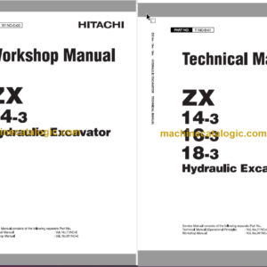 Hitachi ZX14-3 ZX16-3 ZX18-3 Hydraulic Excavator Technical and Workshop Manual