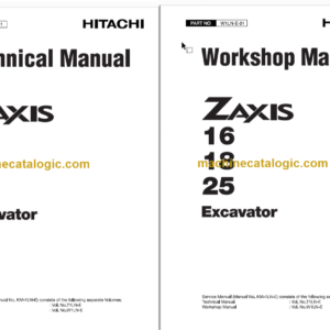 Hitachi ZX16 ZX18 ZX25 Excavator Technical and Workshop Manual