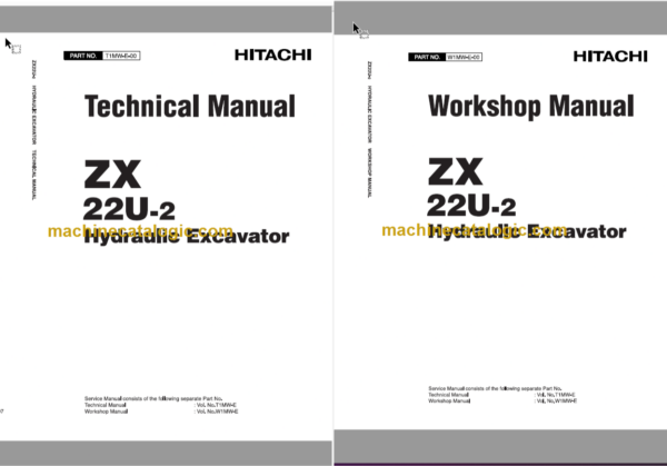 Hitachi ZX22U-2 Hydraulic Excavator Technical and Workshop Manual