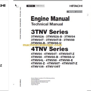 Hitachi 3TNV-4TNV Engine Technical and Workshop Manual