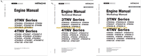 Hitachi 3TNV-4TNV Engine Technical and Workshop Manual