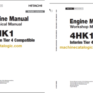 Hitachi 4HK1 Interim Tier 4 Compatible Engine Technical and Workshop Manual