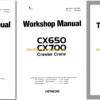 Hitachi CX650 CX700 Crawler Crane Technical and Workshop Manual