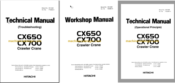 Hitachi CX650 CX700 Crawler Crane Technical and Workshop Manual