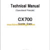 Hitachi CX700 Crawler Crane Technical and Workshop Manual