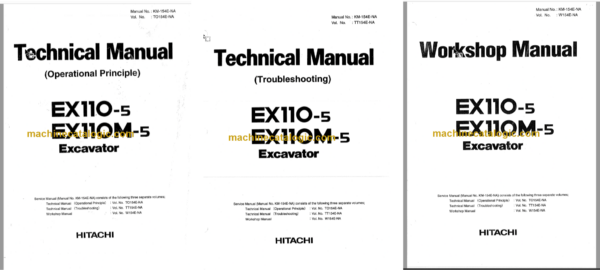 Hitachi EX110-5 EX110M-5 Excavator Technical and Workshop Manual