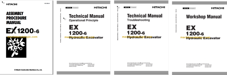Hitachi EX1200-6 Hydraulic Excavator Technical and Workshop Manual