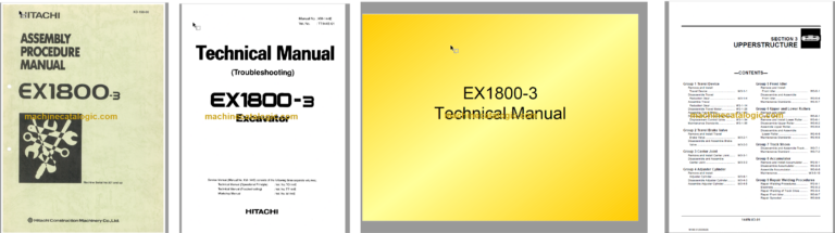 Hitachi EX1800-3 Excavator Technical and Workshop Manual