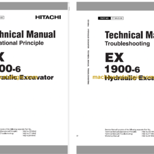 Hitachi EX1900-6 Hydraulic Excavator Technical and Assembly Procedure Workshop Manual