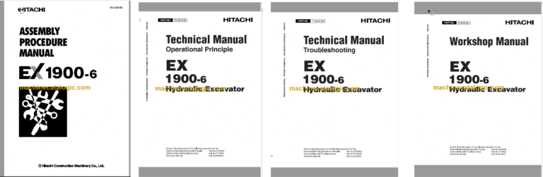 Hitachi EX1900-6 Hydraulic Excavator Technical and Assembly Procedure Workshop Manual