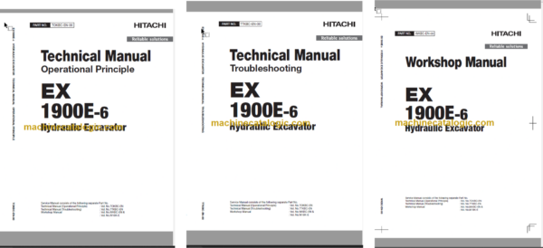 Hitachi EX1900E-6 Hydraulic Excavator Technical and Workshop Manual