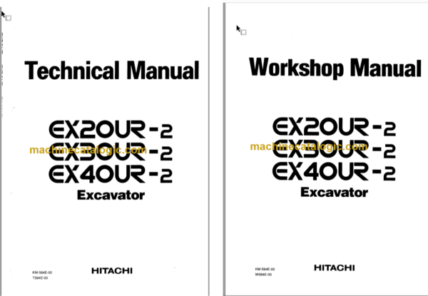 Hitachi EX20UR-2 EX30UR-2 EX40UR-2 Excavator Technical and Workshop Manual