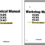 Hitachi EX25 EX35 EX40 Excavator Technical and Workshop Manual