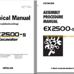 Hitachi EX2500-5 Excavator Technical and Assembly Procedure and Workshop Manual