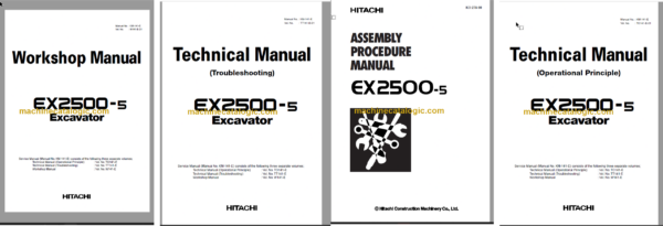 Hitachi EX2500-5 Excavator Technical and Assembly Procedure and Workshop Manual