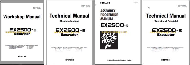 Hitachi EX2500-5 Excavator Technical and Assembly Procedure and Workshop Manual