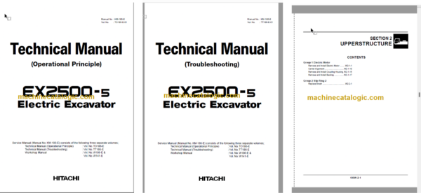 Hitachi EX2500E-5 Electric Excavator Technical and Workshop Manual