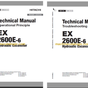 Hitachi EX2600E-6 Hydraulic Excavator Technical and Assembly Procedure and Workshop Manual