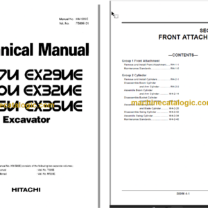 Hitachi EX27U EX30U EX35U EX29UE EX32UE EX36UE Excavator Technical and Workshop Manual