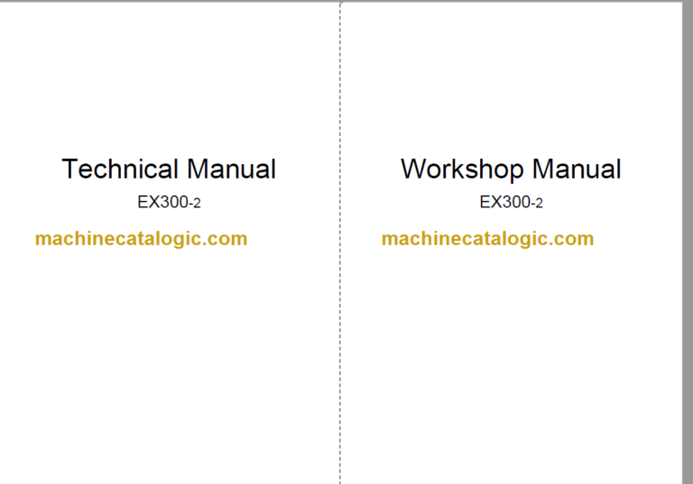 Hitachi EX300-2 Service Manual