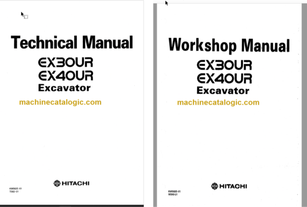 Hitachi EX30UR EX40UR Excavator Technical and Workshop Manual