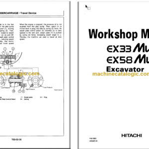 Hitachi EX33Mu EX58Mu Excavator Technical and Workshop Manual