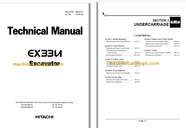 Hitachi EX33U Excavator Technical and Workshop Manual