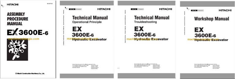 Hitachi EX3600E-6 Hydraulic Excavator Technical and Assembly Procedure and Workshop Manual