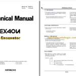 Hitachi EX40U EX50U Excavator Technical and Workshop Manual