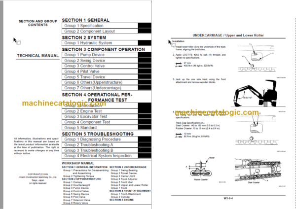 Hitachi EX50U Technical and Workshop Manual