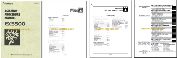 Hitachi EX5500 Technical and Assembly Procedure and Workshop Manual