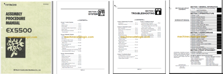 Hitachi EX5500 Technical and Assembly Procedure and Workshop Manual