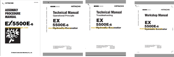 Hitachi EX5500E-6 Hydraulic Excavator Technical and Assembly Procedure and Workshop Manual