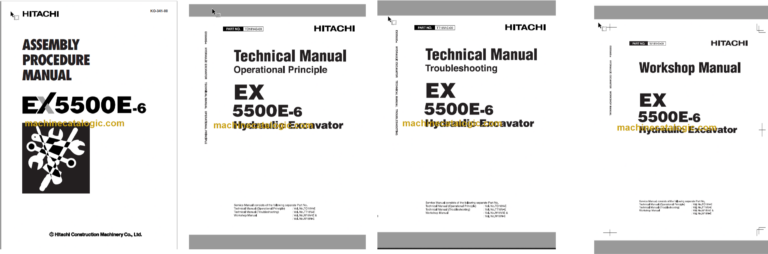 Hitachi EX5500E-6 Hydraulic Excavator Technical and Assembly Procedure and Workshop Manual
