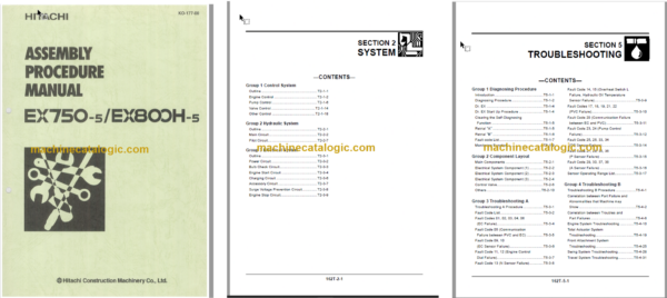 Hitachi EX750-5 EX800H-5 Technical and Workshop Manual